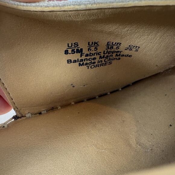 Franco Sarto Sandals Womens Size 8.5 Torres Espadrille Platform Wedge Taupe G1 - Picture 3 of 15